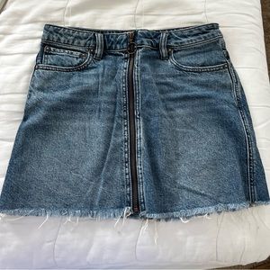 We the Free Denim Zipper Skirt